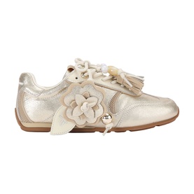 Lennon Flower Charm Lace Up Trainers