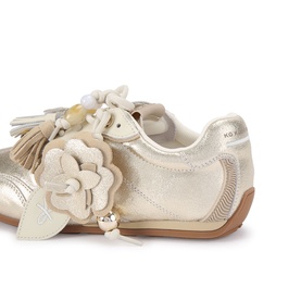 Lennon Flower Charm Lace Up Trainers