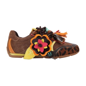 Lennon Flower Charm Lace Up Trainers
