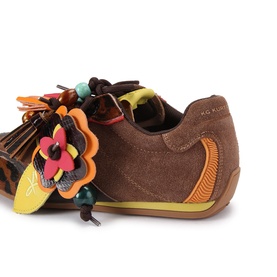 Lennon Flower Charm Lace Up Trainers