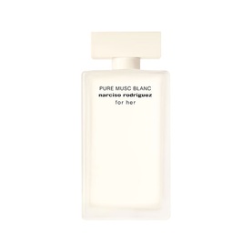 Narciso Rodriguez Pure Musc Blanc For Her Eau de Parfum Intense 100ml, white rectangular bottle with cream cap
