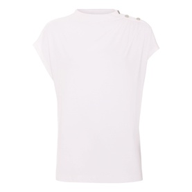 Paige Button Pont&eacute; Top