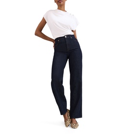 Paige Button Pont&eacute; Top