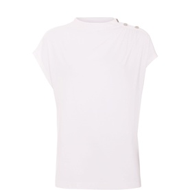 Paige Button Pont&eacute; Top