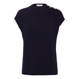Paige Button Pont&eacute; Top
