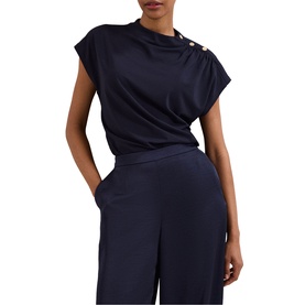 Paige Button Pont&eacute; Top