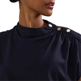 Paige Button Pont&eacute; Top