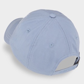 Samsoe & Samsoe cap in Folkstone Nostalgia blue, rear view showing structured crown, ventilation eyelets and adjustable back strap.
