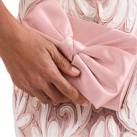 Satin Bow Clutch