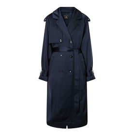 Rickie Maxi Double-Breasted Trench Coat