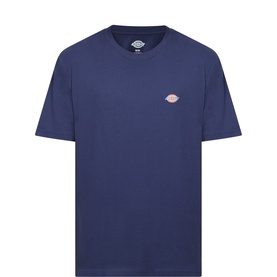 Dickies Crew Neck T-shirt in Navy Blue, 100% cotton with small embroidered logo patch on chest