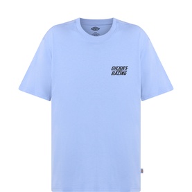 Dickies Lavender Purple crew neck T-shirt with small Racing logo print on chest, short sleeves, relaxed fit