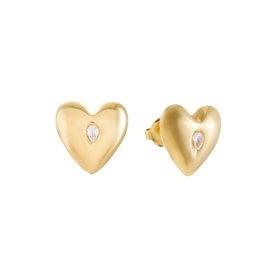 Dotted Heart Stud Earrings