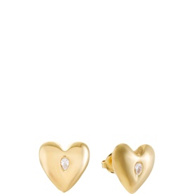 Dotted Heart Stud Earrings