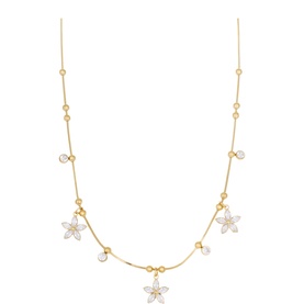 Flower & Dot Charm Necklace