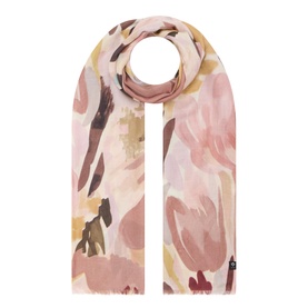 Floral Print Brushed Scarf