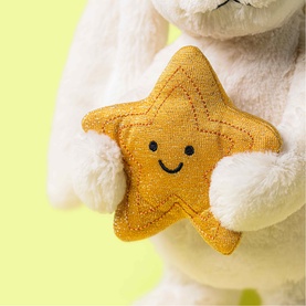 Cream Bunny With Star 31cm
