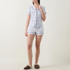 Botanical Print Shorts Pyjama Set