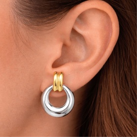 Mixed Vintage Round Drop Hoop Earrings