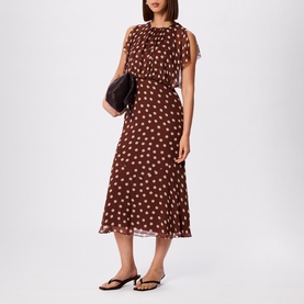 Polka Dot Flared Dress