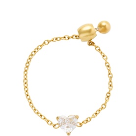 Pop Of Pinky Chain Ring