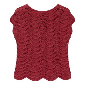 Embellished Open Stitch Top