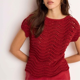 Embellished Open Stitch Top