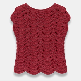 Embellished Open Stitch Top