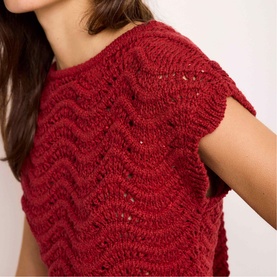 Embellished Open Stitch Top