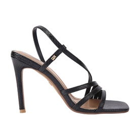 Salome Lizard Embossed Heeled Sandals