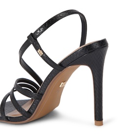 Salome Lizard Embossed Heeled Sandals