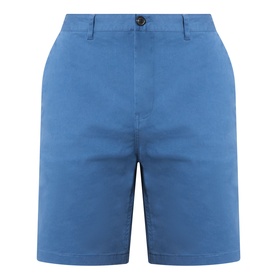 Scotch & Soda Ensign Blue chino shorts with button fastening, slash pockets, and clean-cut straight leg in cotton blend