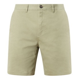 Scotch & Soda Oil Green chino shorts with button fastening, slash pockets, and cotton-elastane fabric