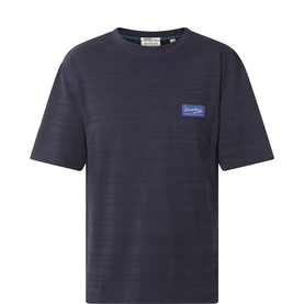 Logo Texture Jacquard Stripe T-Shirt