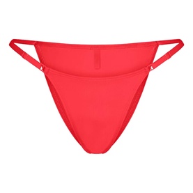 String Bikini Bottoms Carmine