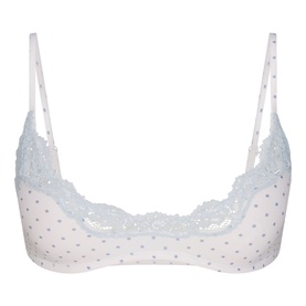 Scoop Bralette Slate Pin Dot Print