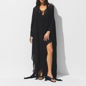 Sheer Cover-Ups Long Kaftan Obsidian
