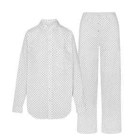 Oversized Sleep Set Onyx Dot Print