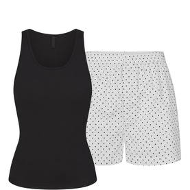 Tank & Boxer Set Onyx Dot