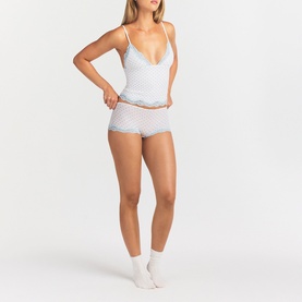 Cami & Boyshort Set Slate Pin Dot Print