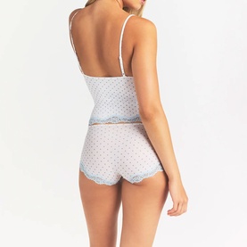 Cami & Boyshort Set Slate Pin Dot Print