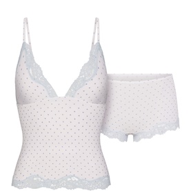 Cami & Boyshort Set Slate Pin Dot Print