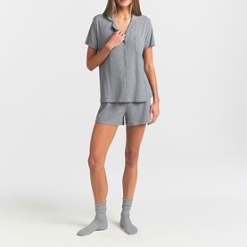 Short Sleep Set Heather Grey
