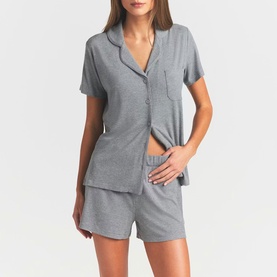 Short Sleep Set Heather Grey