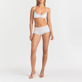 Boyshort Slate Pin Dot Print