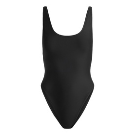 Signature Swim Scoop Neck One Piece Onyx