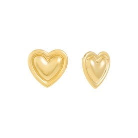 Vintage Heart Chunky Earrings