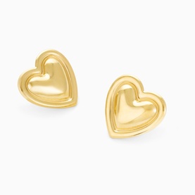 Vintage Heart Chunky Earrings