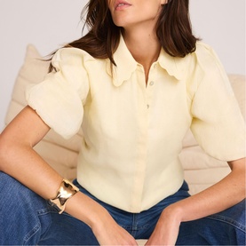 Puff Scalloped Shirt