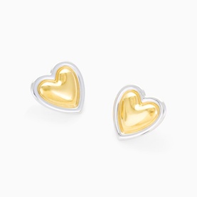 Mixed Vintage Heart Chunky Earrings